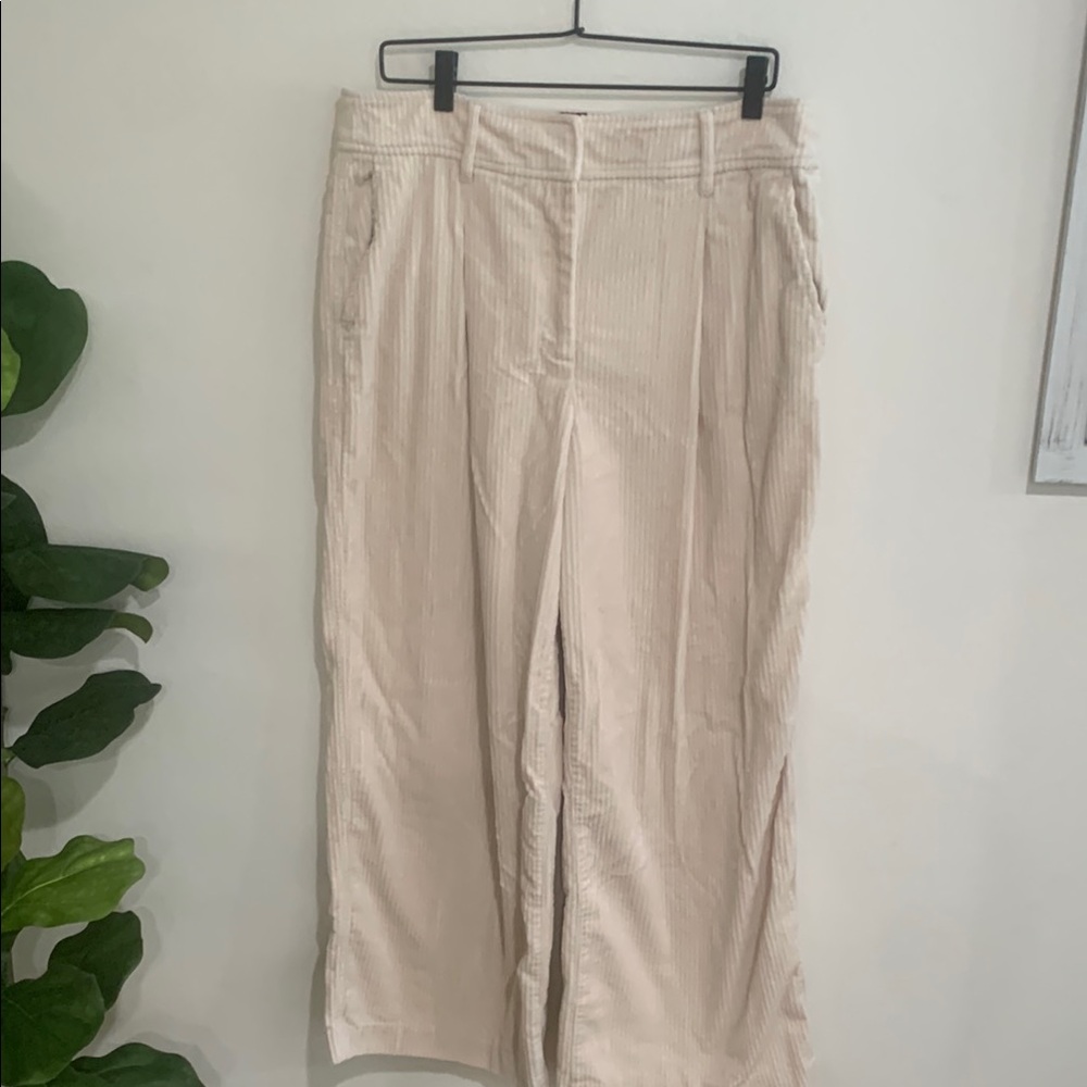 Boden Cream Wide-Leg Pants